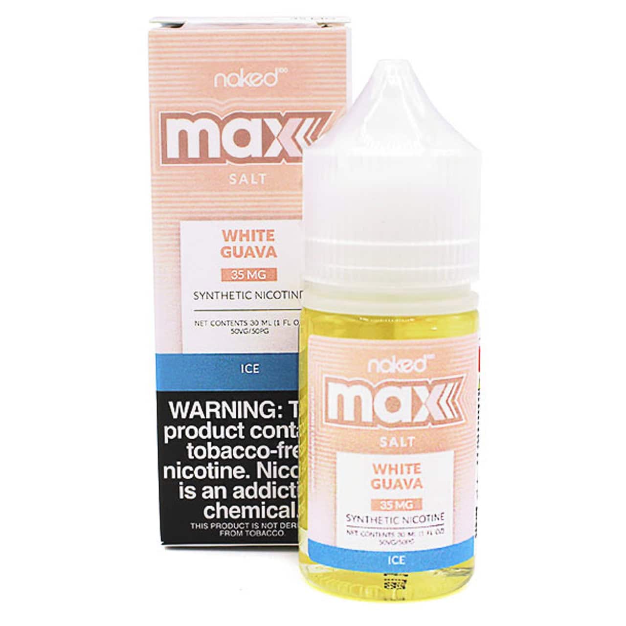 Naked MAX ICE White Guava Salt Nic E Liquid