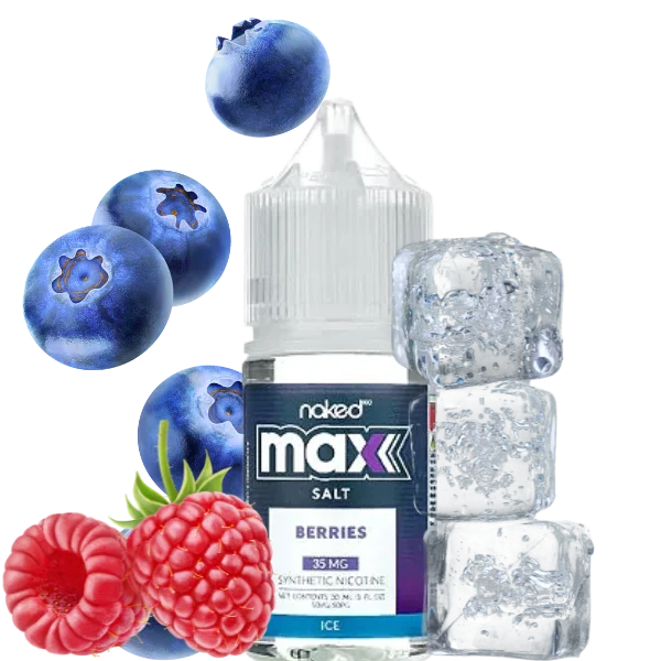 Naked MAX ICE Berries Salt Nic E Liquid