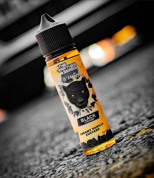 PANTHER BLACK CUSTARD E-LIQUID BY DESSERTS SERIES IN EGYPT - بانثر بلاك كاسترد بريميم فيب ليكويد