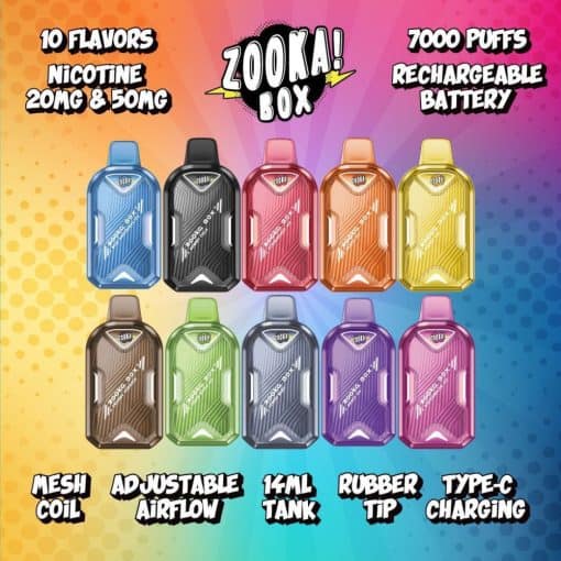 Discount Bundle ZOOKA 7000 Puff Recharge Disposable 3 Pods - باقه خصم زوكا ديسبوزابل ٧٠٠٠ سحبه